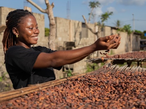 Woman holding Cocoa